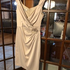 Taupe cocktail dress size 10